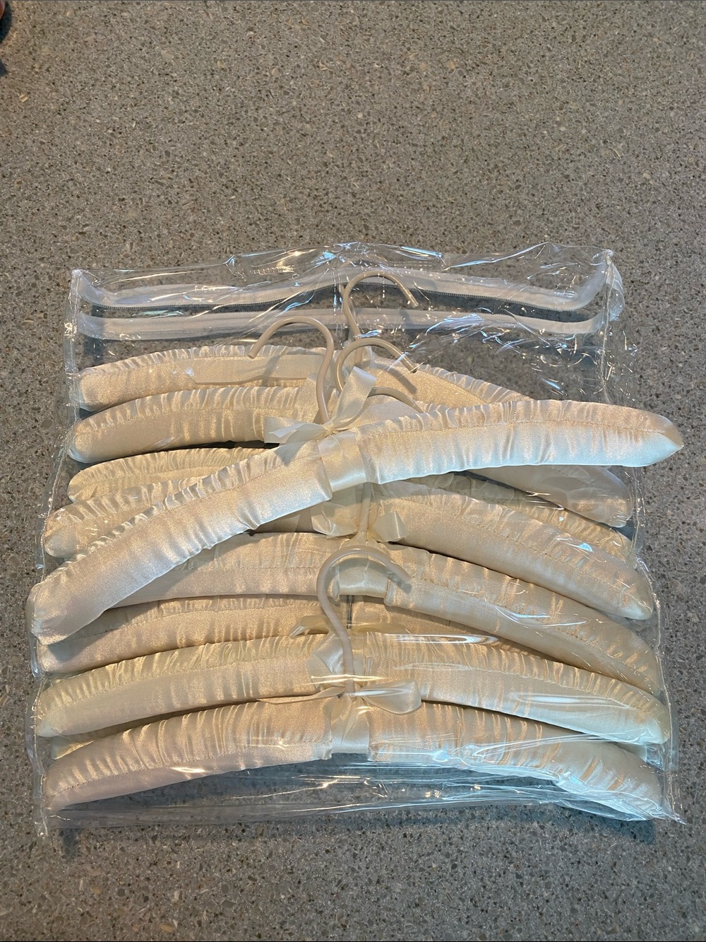 Satin Padded Hangers for Delicate Garments - Ivory (Set)